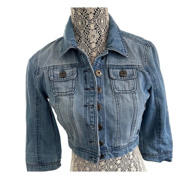 Ci Sino Youth Denim Jean Jacket Size Small Sku 1500 - Picture 2 of 13